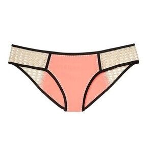 Victorias Secret Bikini Bottoms Small Surf Crochet Neon Nectar Hipster Lined